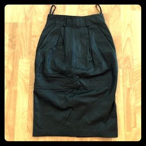 Vintage Avanti Leather Pencil Skirt